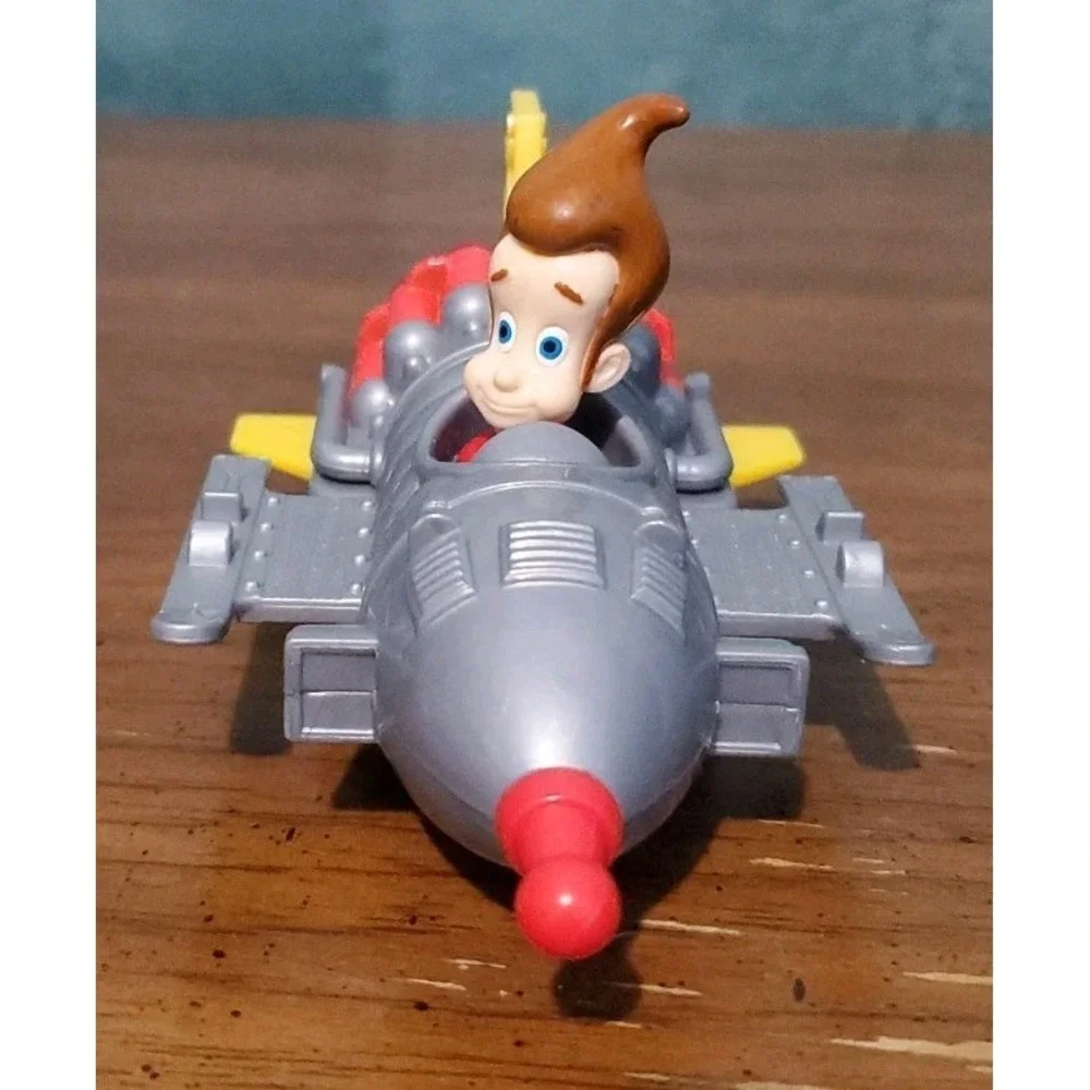 Nickelodeon 2003 Jimmy Neutron Boy Genius Space Ship Car Vehicle Toy Figure